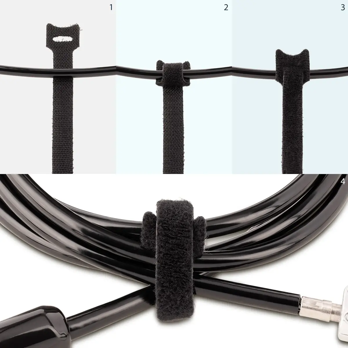StarTech Kabeļu saites ar lipekli 15cm 50 Gabali Photo 5
