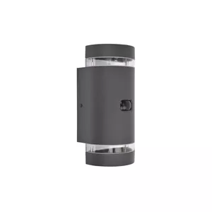 Lutec FOCUS Wall Light 2xGU10 Grey with PIR Motion Sensor