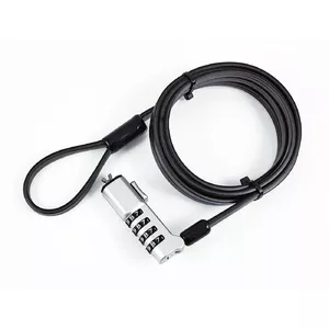 Cable laptop lock Gearlab GLB220302 — combination lock, 1.8 m cable, 4.5 mm, black