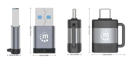 Adapteru komplekts USB-C uz USB-A Manhattan Photo 5