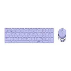 Rapoo 9750M Tastatūra Peles iekļauta Bezvadu Bluetooth QWERTZ Vācu Lilac