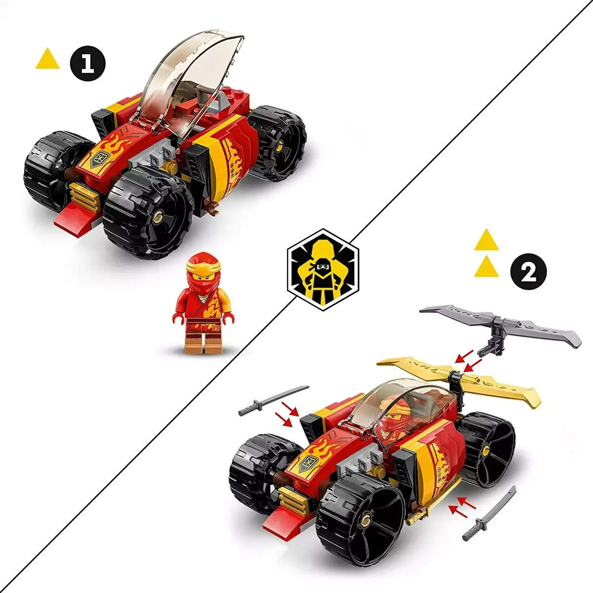 LEGO NINJAGO набор 71780 Kai's Ninja Race Car EVO Photo 8