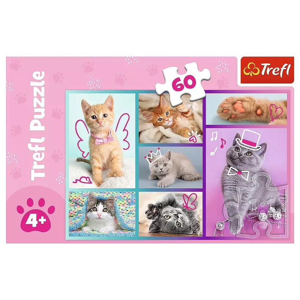 TREFL Puzzle 60 elements Sweet kittens — 60 gab. Photo 3