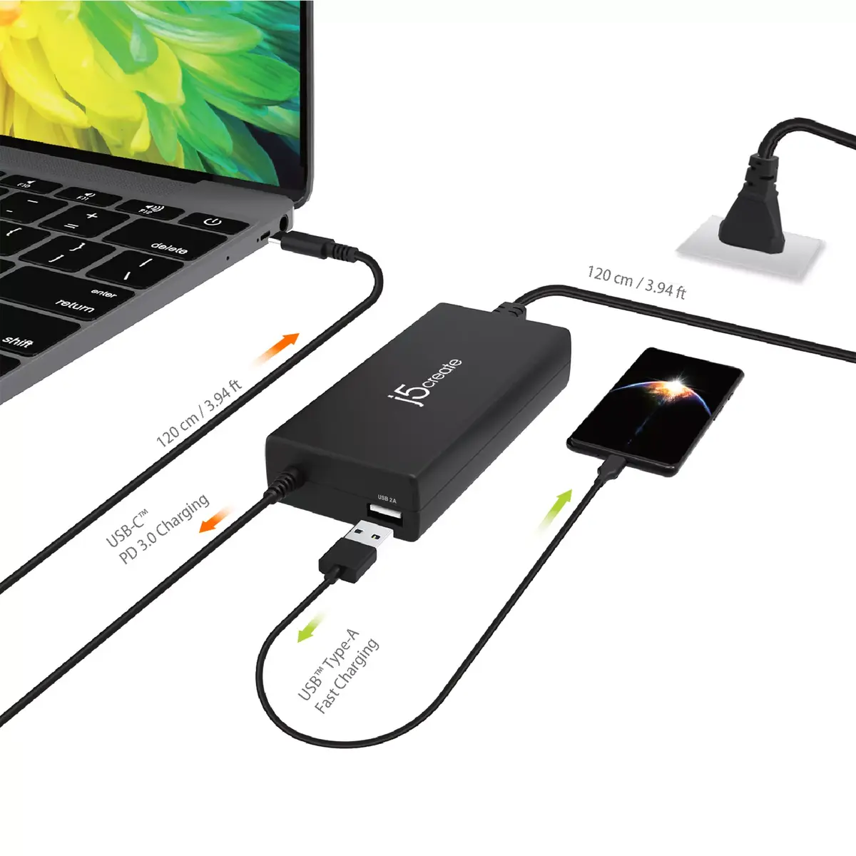 USB-C Super Lādētājs j5create JUP2290C-EN Photo 6