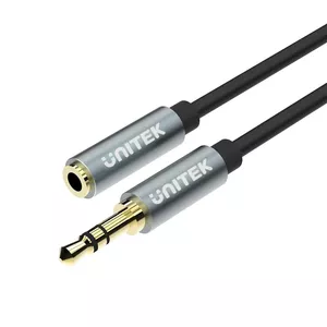 UNITEK Y-C932ABK audio kabelis 1 m 3.5mm Melns, Pelēks