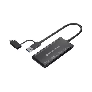 Conceptronic StreamVault BIAN03B karšu lasītājs USB 3.2 Gen 1 (3.1 Gen 1) Type-A Melns