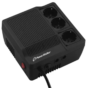 PowerWalker AVR 600 voltage regulator 3 AC outlet(s) Black