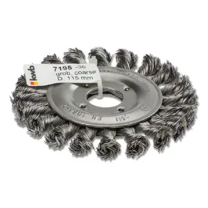 Wire wheel KWB 719536 11.5 cm Shank diameter 2.2 cm
