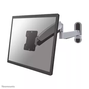 Кронштейн настенный для ТВ/монитора Neomounts FPMA-W955 — 1 дисплей, 10"–30", до 15 кг, VESA 75×75–100×100, наклон 0–30°, вынос 5–58 см, серебристый
