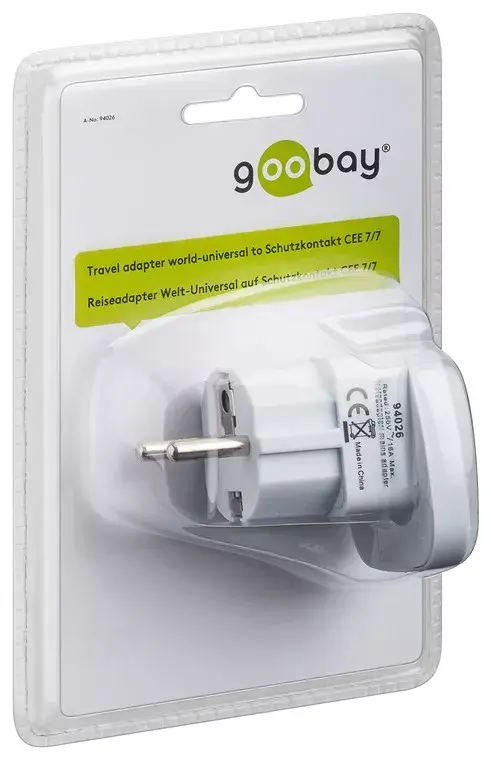 GOOBAY ceļojumu adapteris World to EU 94026 Photo 2