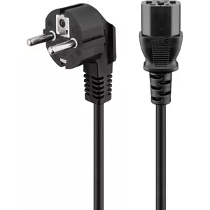 Угловой IEC кабель Goobay 1.5м черный