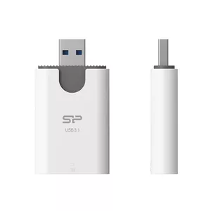 Silicon Power Combo karšu lasītājs USB 3.2 Gen 1 (3.1 Gen 1) Type-A Pelēks, Balts