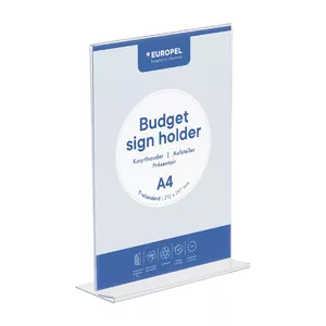 Zīmes turētājs Europel Budget T-standard A4 1,5 mm Polistirols
