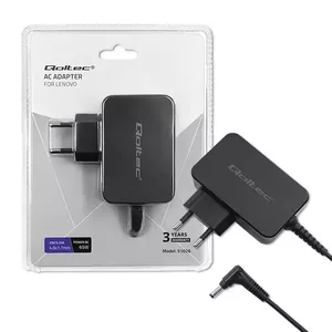 Сетевой адаптер QOLTEC 51026 65W AC→DC для дома и улицы 20V 3.25A черный
