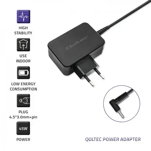 QOLTEC 51033 klēpjdatora barošanas adapteris 45 W Photo 3