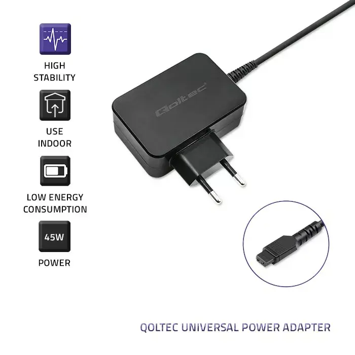 QOLTEC 51025 barošanas adapters 45W Photo 3