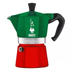Moka katls Bialetti 0005322 manuālā kafijas vārītāja 0.13 L Zaļš Sarkans