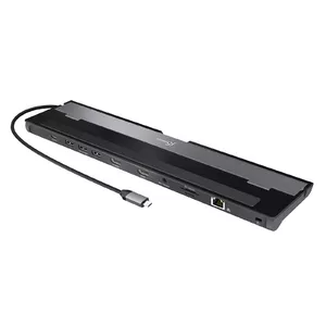 USB-C Dual HDMI Docking Station j5create JCD542-N — 2×HDMI, 3×USB 3.2 Gen1 Type-A, Ethernet, PD up to 100W, Black/Grey