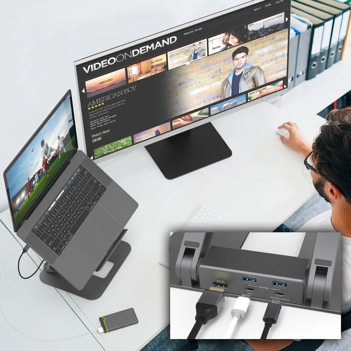 j5create JTS327 Multi-Angle 4K Docking Stand Photo 4