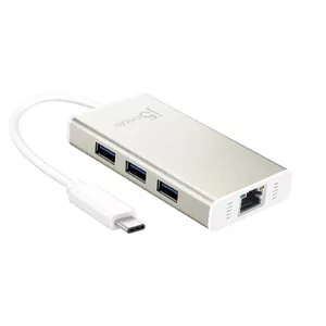 j5create JCH471 USB-C Гигабитный Ethernet Хаб Адаптер Провода