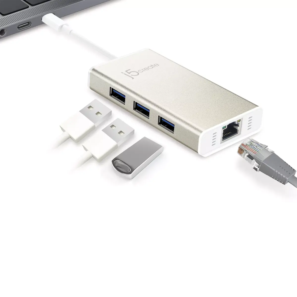 j5create JCH471 USB-C Гигабитный Ethernet Хаб Адаптер Photo 6