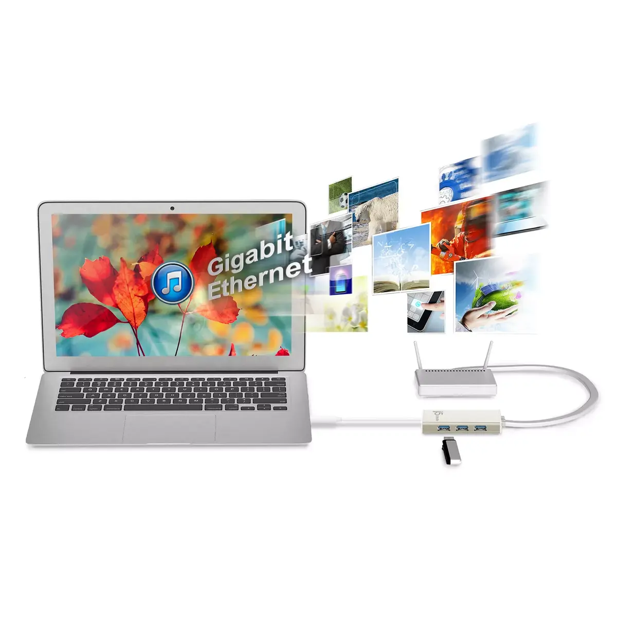 j5create JCH471 USB-C Гигабитный Ethernet Хаб Адаптер Photo 8