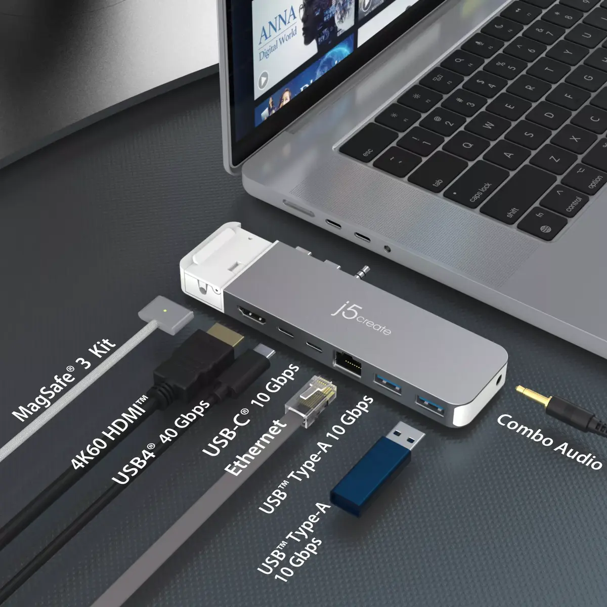 USB Хаб j5create JCD395 4K60 Elite Pro Photo 9