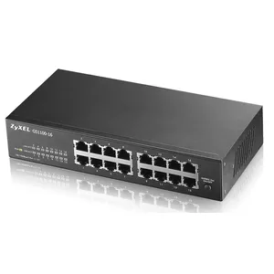 Nevadāms Gigabit Ethernet slēdzis Zyxel GS1100-16 — 16× RJ-45 10/100/1000, 32 Gbit/s caurlaidspēja, 8000 MAC ieraksti