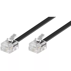 Модульный телефонный кабель Goobay 50317 RJ-11 RJ-11 3 м черный