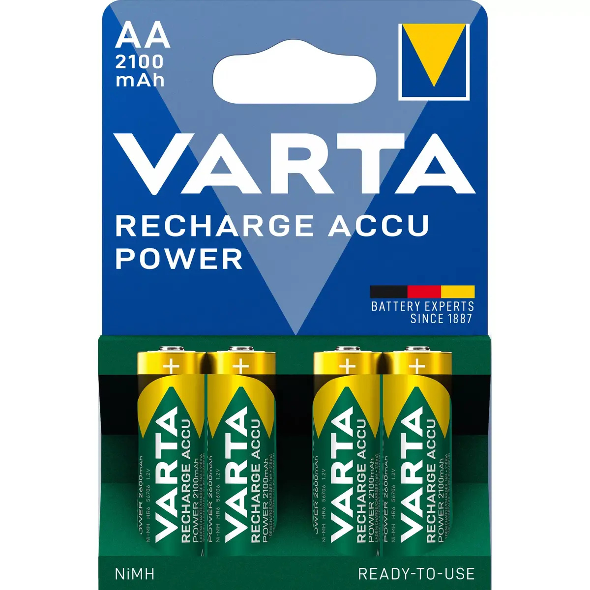 Varta AA NiMH 1.2V 2100 mAh — 4 gab. Photo 2