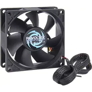 80 mm datora dzesēšanas ventilators REVOLTEC Airguard 80 melns, trokšņa līmenis 22.41 dB