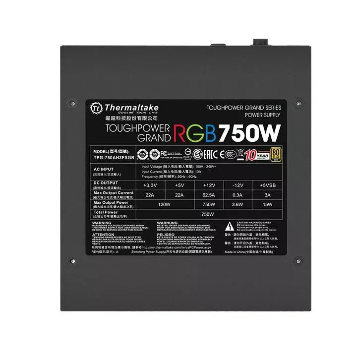 Блок питания Thermaltake Toughpower Grand RGB 750W Photo 5
