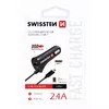 Car charger SWISSTEN Premium 12/24V 2.4A USB-C 100 cm Photo 2