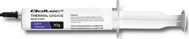 Qoltec 51638 pelēka termopasta 30g siltumvadošais