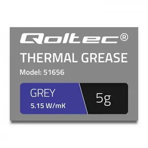 Thermal paste QOLTEC 51656, thermal conductivity 5.15 W/m·K, 5 g, grey