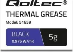 Qoltec 51659 Termopasta ar 0.975 W/m·K Siltumvadītspēju un Baltu Krāsu