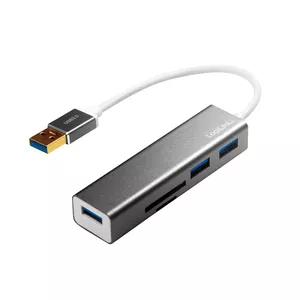 LogiLink UA0306 dokstacija USB 3.2 Gen 1 (3.1 Gen 1) Type-A Sudrabs, Balts