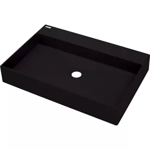 CORREO TOP WASHBASIN. NERO. 600X400MM