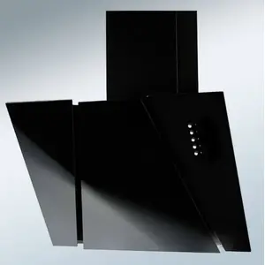 Sienas virtuves tvaika nosūcējs AKPO WK-4 CETIAS 60 melns, 450 m³/h, 600×355×76.5–98.5 mm, 3 ātrumi, LED, tērauds/stikls