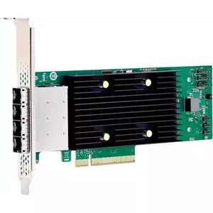 Iekšējais Broadcom eHBA 9600-16e SAS/SATA PCIe 4.0 adapteris, 22.5 Gbit/s, 4 mini‑SAS HD porti, pilna/zemā profila