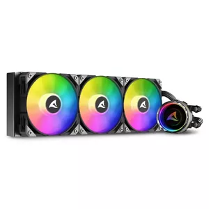 Sharkoon S90 RGB Корпус компьютера, Процессор All-in-one liquid cooler 12 cm Черный 1 шт