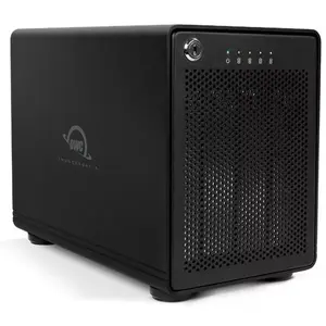 Корпус для HDD/SSD OWC ThunderBay 4 RAID 5 — 4 отсека, 2.5/3.5", SATA I/II/III, 20 Gbit/s, до 32 ТБ, чёрный