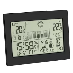 Indoor Outdoor Thermometer Hygrometer TFA-Dostmann Horizon Black