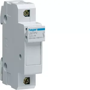 Hager L501PV Modular Photovoltaic Fuse Holder 1P 10x38mm 32A 1000V DC