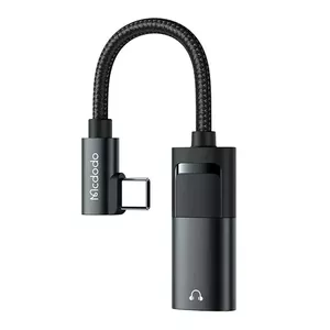 Переходник с USB-C на AUX mini jack 3,5 мм + USB-C, Mcdodo CA-1880 (черный)