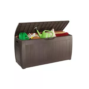 Storage box Keter Hollywood rectangular 270 L, brown, 1175×450 mm