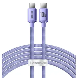 USB-C to USB-C Cable Baseus 2m — Purple, USB-C charging and data cable