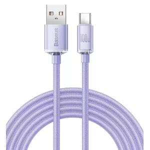 USB cable Baseus USB-A to USB-C 2 m — purple, 2m length