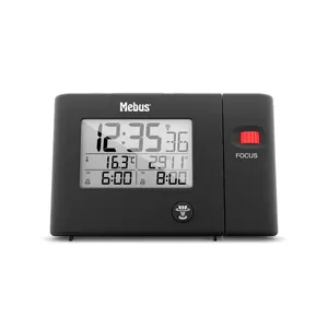 Цифровые будильник Mebus 25795 Черный Прямоугольник Батарея USB