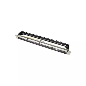 Patch panel XtendLan PP19-24N-N 19" 24-port modular removable modules, black